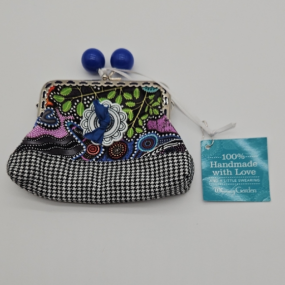 Handbags - Handmade Multicolor Coin Purse Snap Closure Wallet by Whimsy Garden